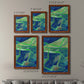 Geometric in Cool I - Premium Framed Canvas 2 Piece Set - Ready to Hang