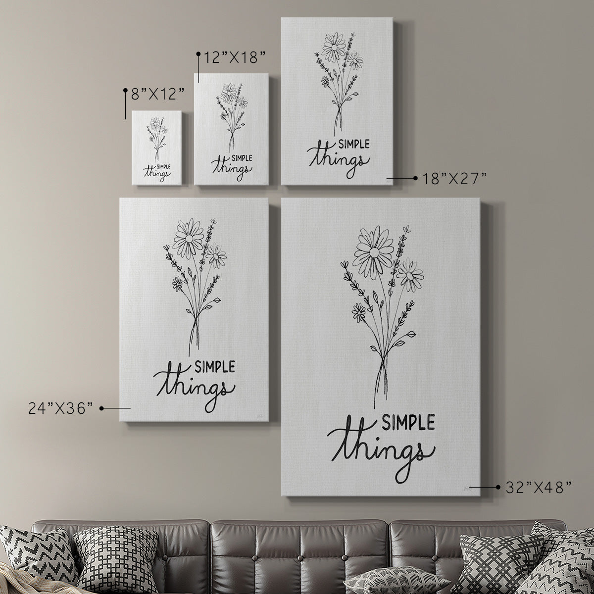 Simple Things Sketch - Canvas Art Print