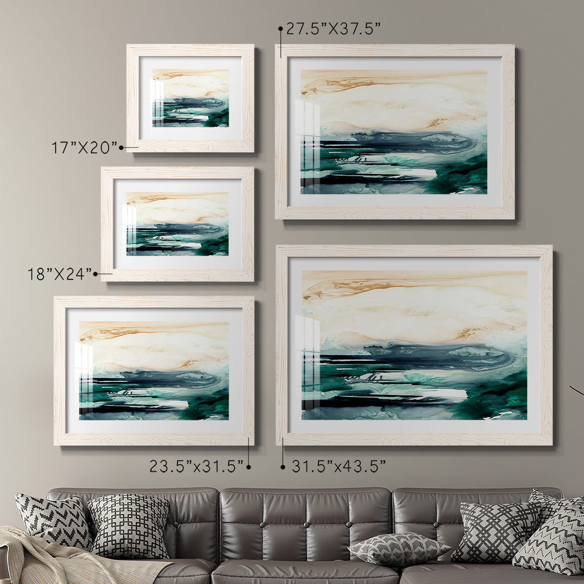 Sea Foam Flow II - Barnwood Framed Art Print