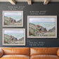 Impressionist coastal watch cabin scene by Claude Monet in an ornate weathered white frame shown in multiple size options.