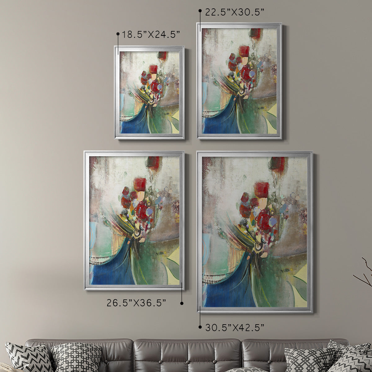 Celebration II - Modern Framed Canvas Print