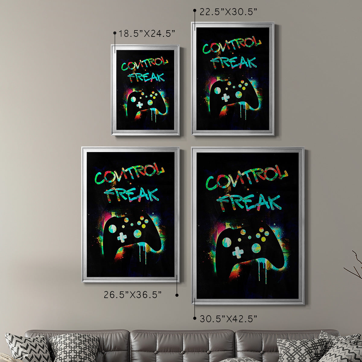 Gamer Tag I - Modern Framed Canvas Print