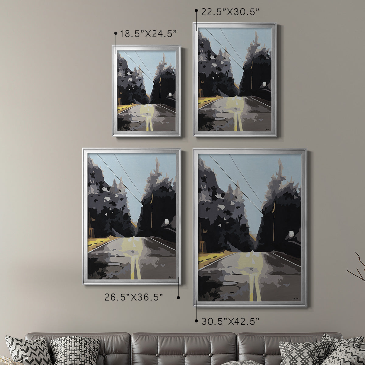 The Road Less Traveled - Modern Framed Canvas Print