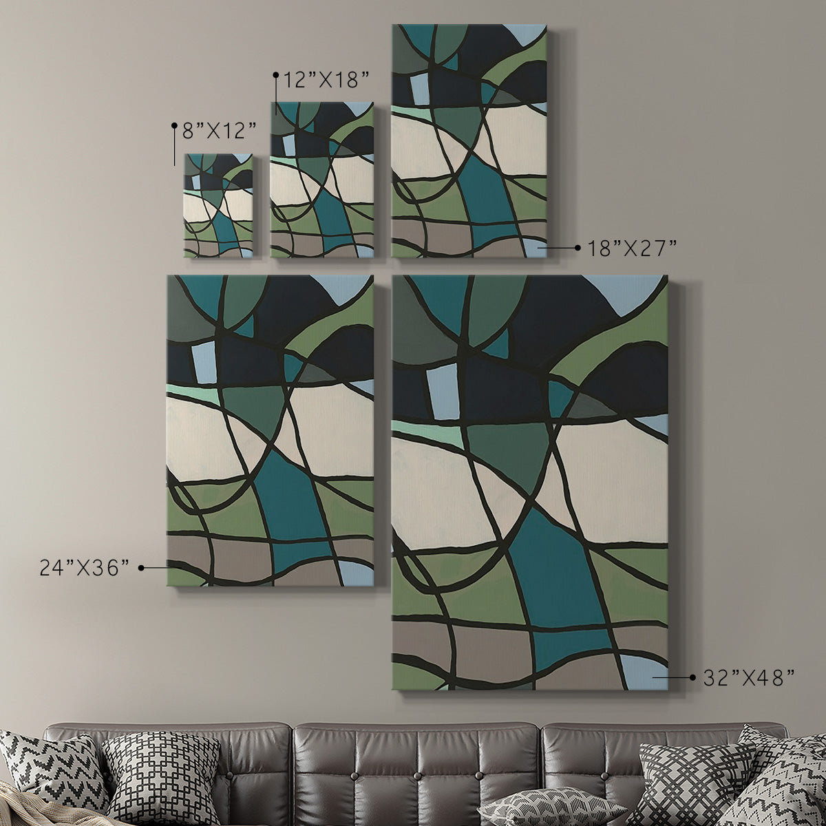 Multicolor Stained Glass I - Canvas Art Print