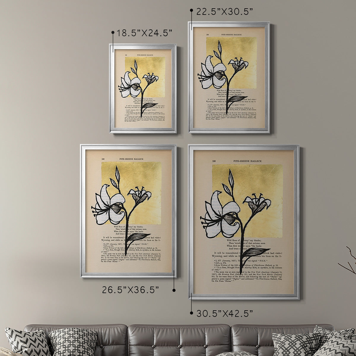 Floral Diary IV - Modern Framed Canvas Print