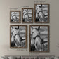 Size comparison chart for a set of two walnut barnwood framed canvas prints.