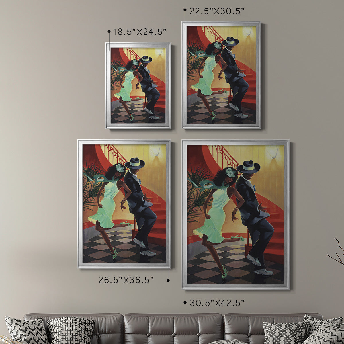 Night Out IV - Modern Framed Canvas Print