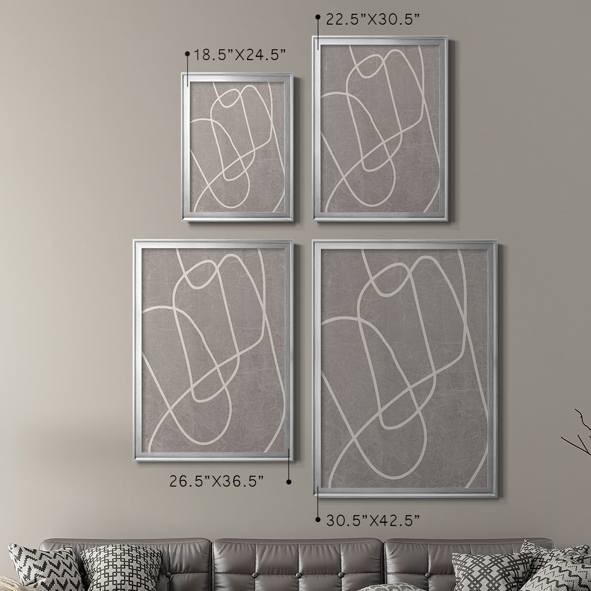 Fissures II - Modern Framed Canvas Print