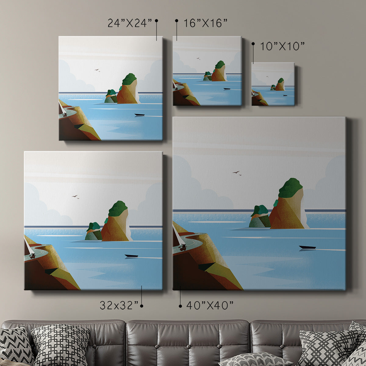 Illustrated Italian Landscape & Nature VI - Canvas Art Print