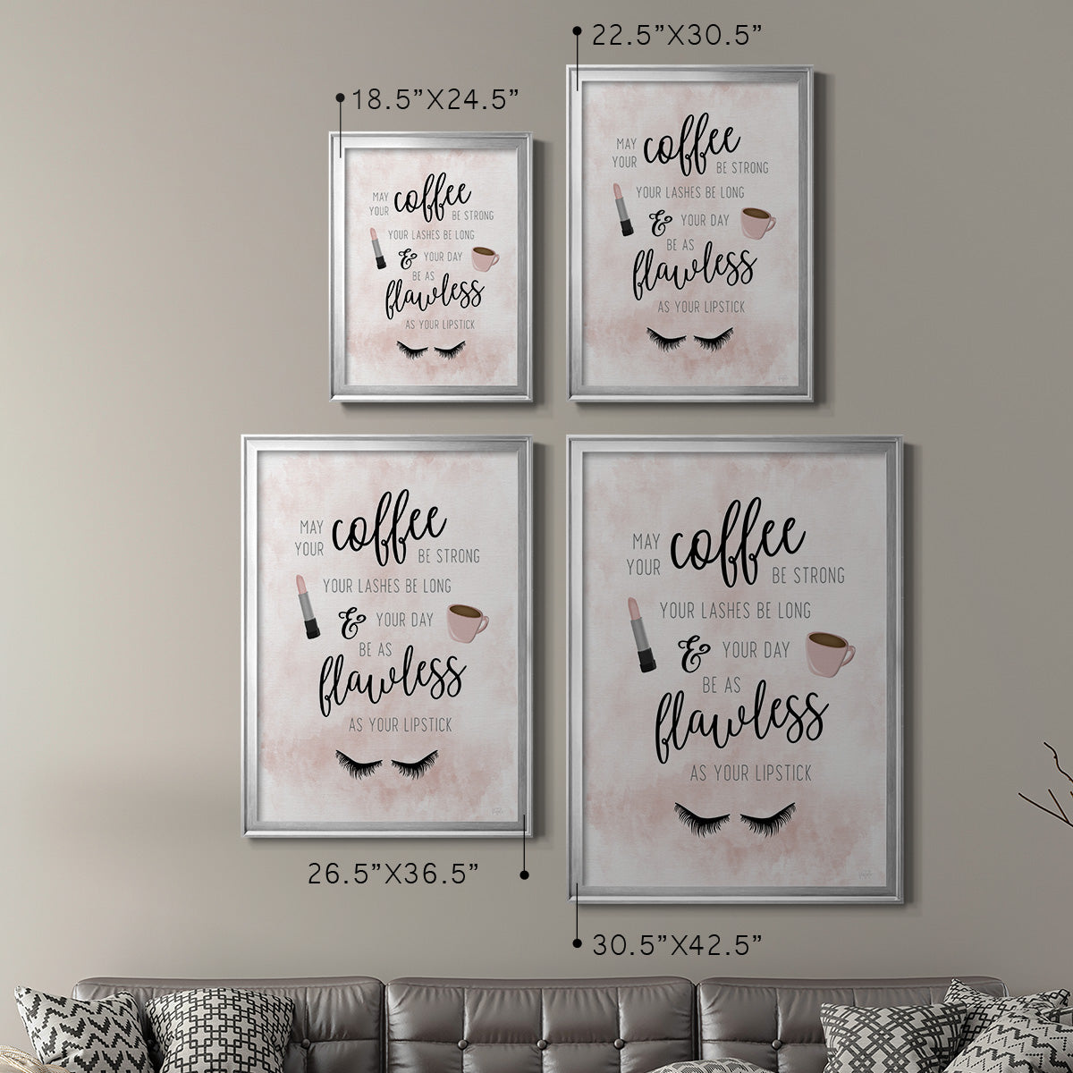 May Your Coffee Be Strong - Modern Framed Canvas Print