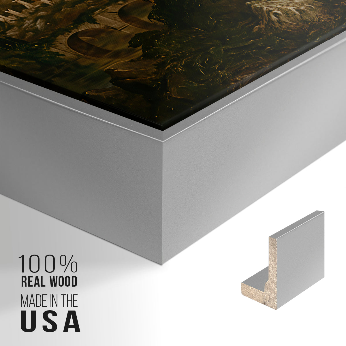 The Course of Empire: Desolation, 1836 - Floater Framed Canvas Print