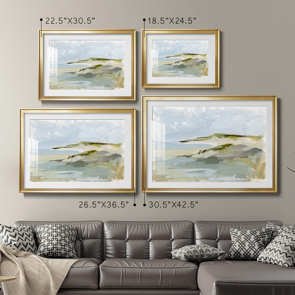 Sea Cove Impression I Premium Framed Print - Ready to Hang