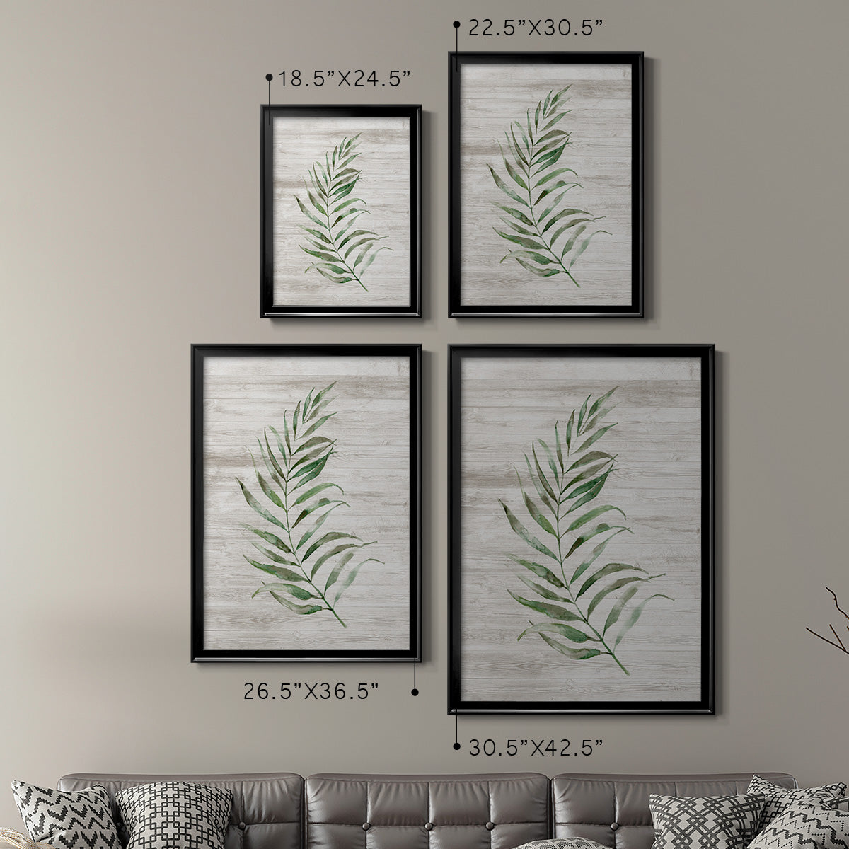 Tropic Frond I - Modern Framed Canvas Print