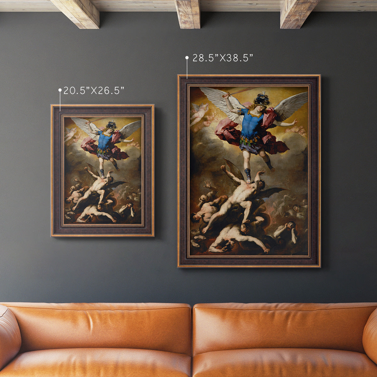 The Fall of the Rebel Angels - Ornate Framed Canvas Print