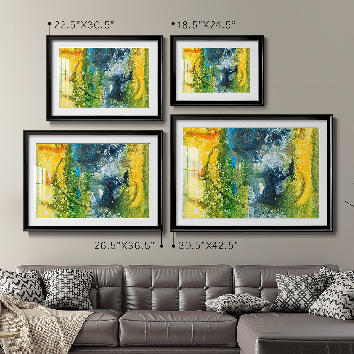 Aquatic Energy III - Modern Framed Art Print