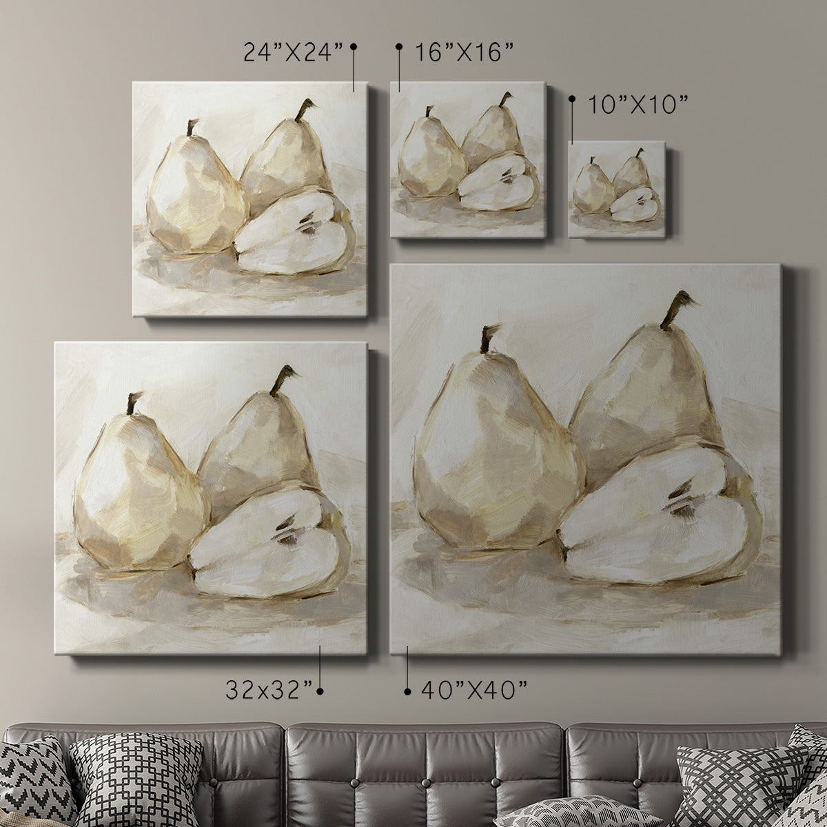 White Pear Study I-Premium Gallery Wrapped Canvas - Ready to Hang