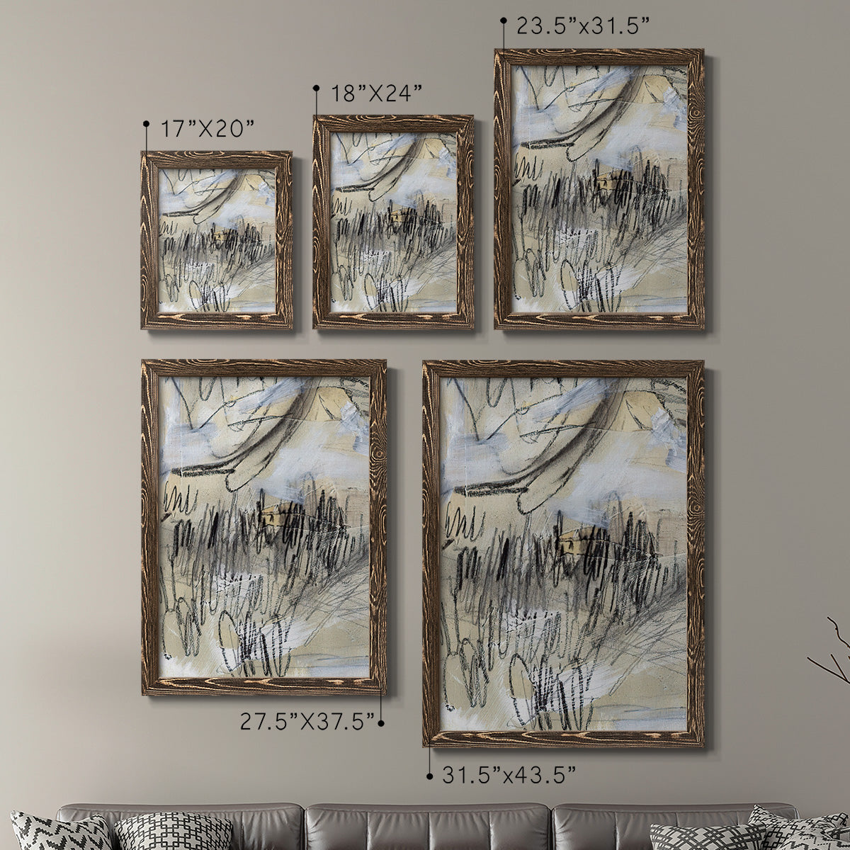 Masked Notes III - Premium Framed Canvas 2 Piece Set - Ready to Hang