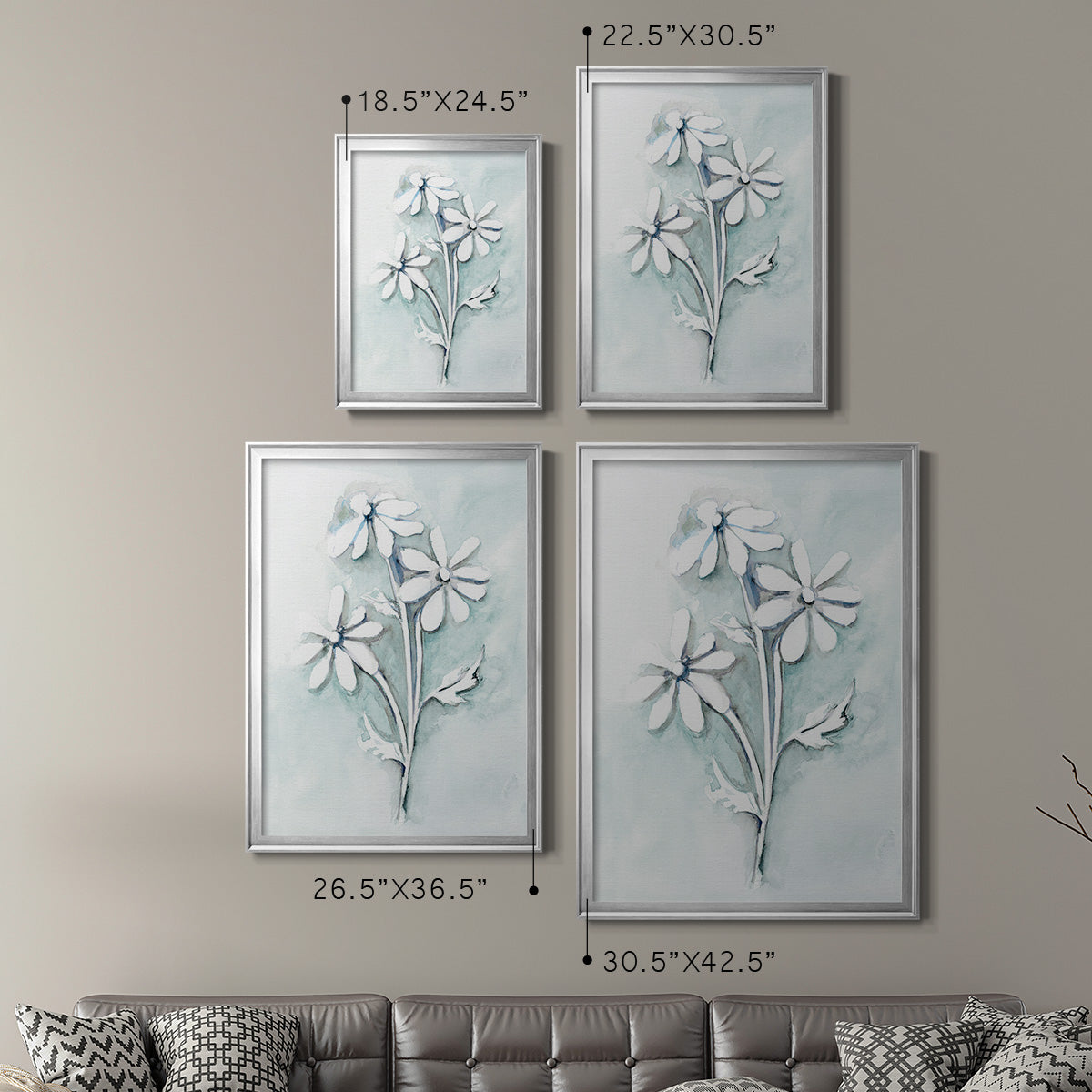 Bohemian Blue II - Modern Framed Canvas Print