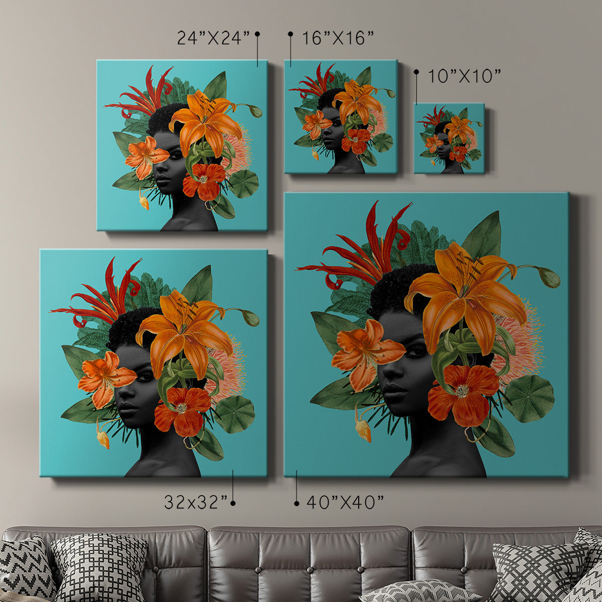 Tangerine Tropics II - Canvas Art Print