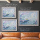 Impressionist industrial harbor scene by Paul Signac in an ornate weathered white frame shown in multiple size options.