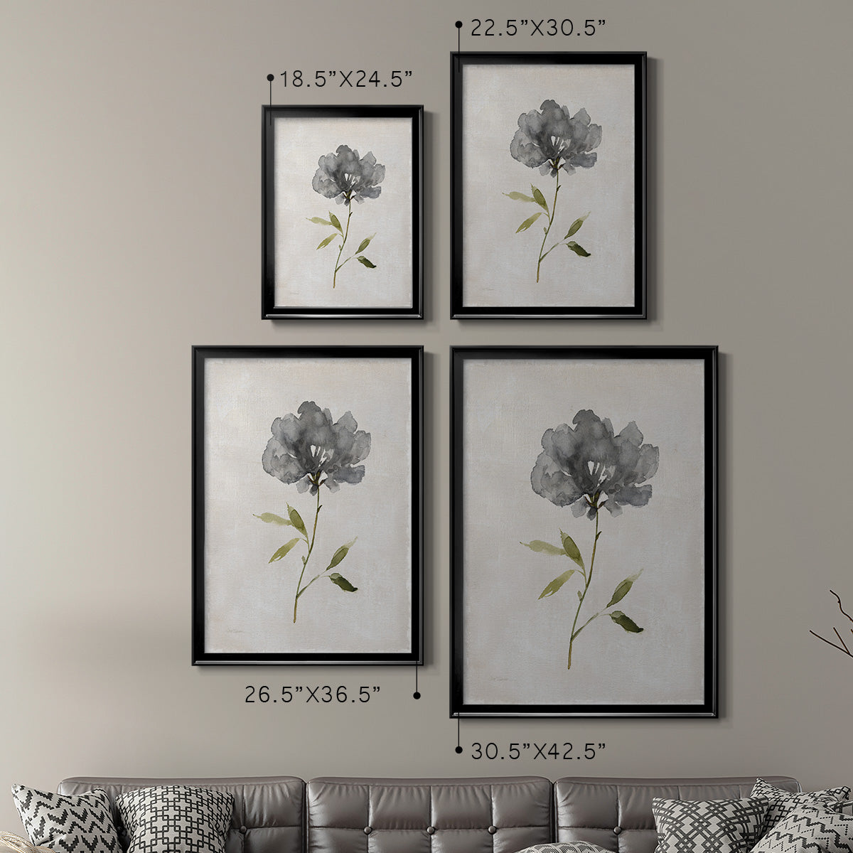 Botanical Beauty I - Modern Framed Canvas Print