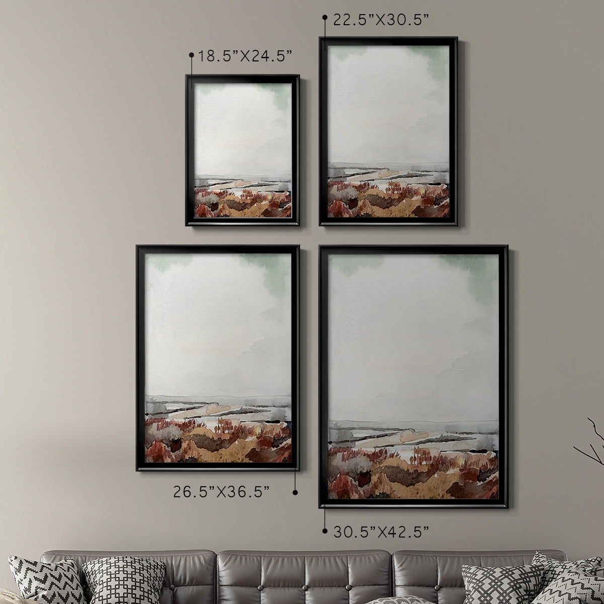 Coastal Inlet Study I - Modern Framed Canvas Print