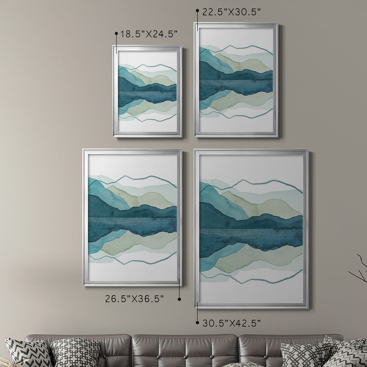 Icicle Range I - Modern Framed Canvas Print