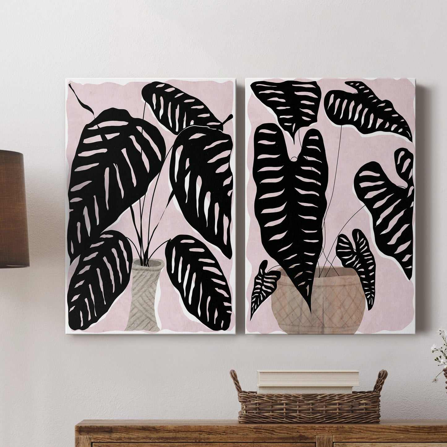 Potted Plant I Premium Gallery Wrapped Canvas - Ready to Hang - Set of 2 - 8 x 12 Each