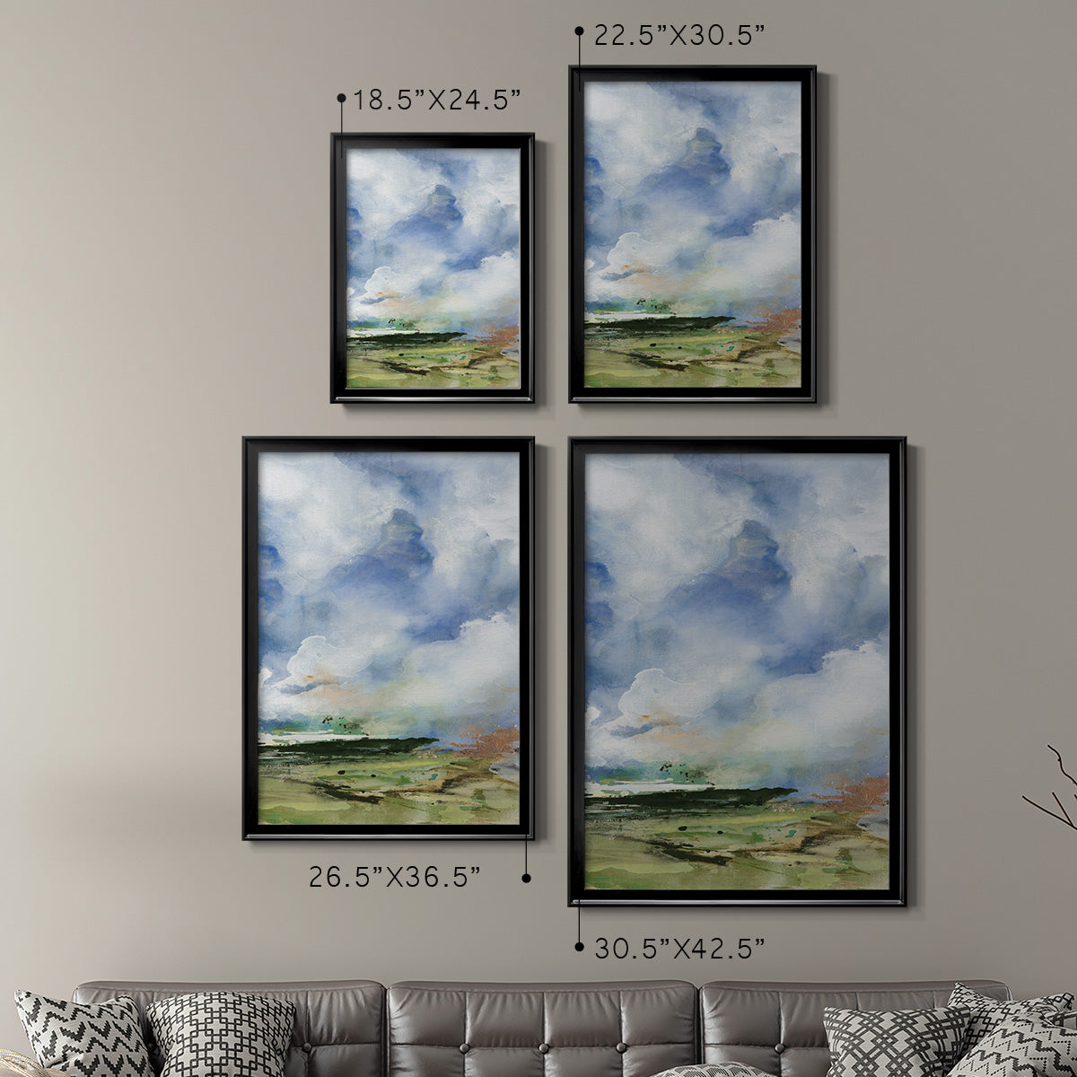 Spring Air II - Modern Framed Canvas Print