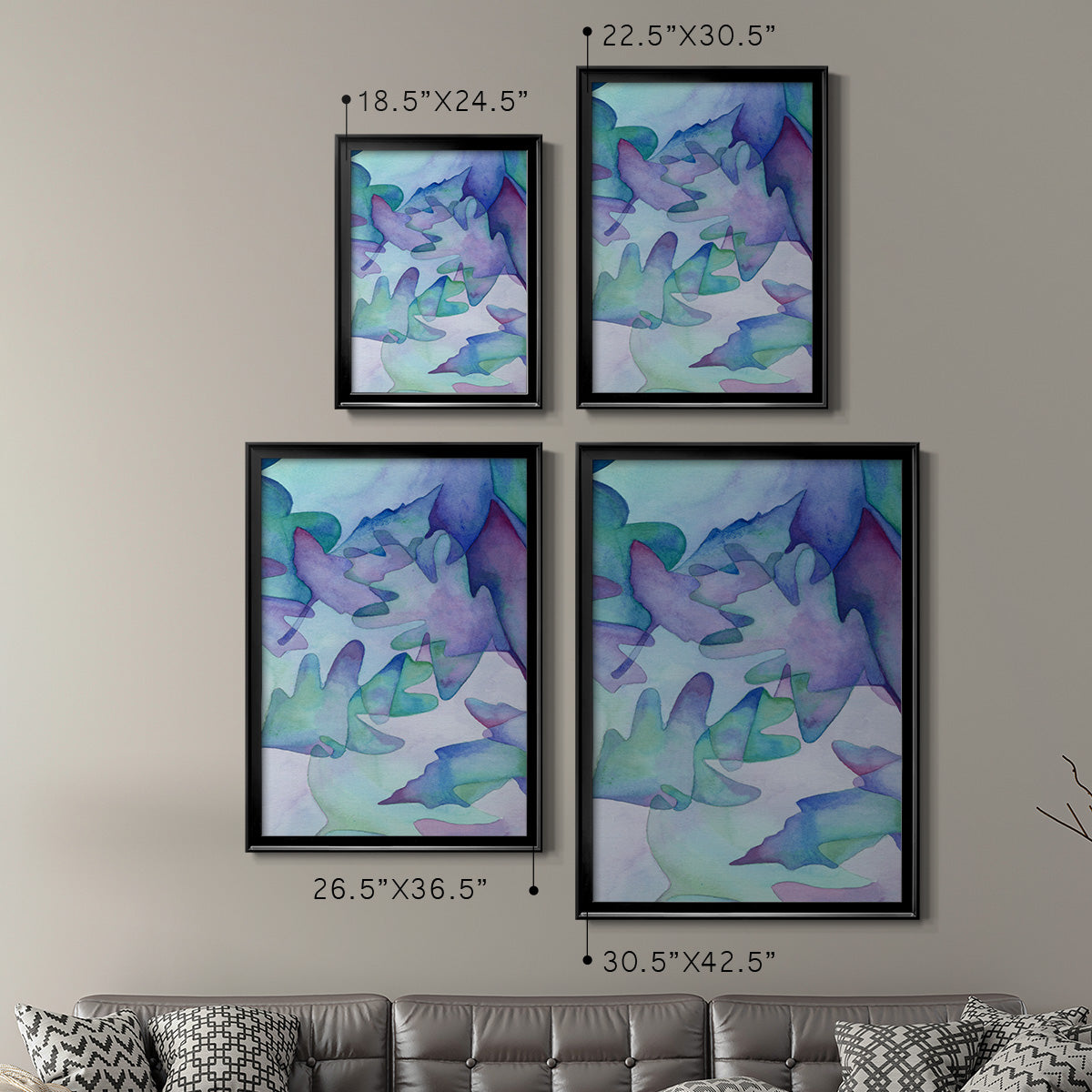 Fallen Leaves - Modern Framed Canvas Print