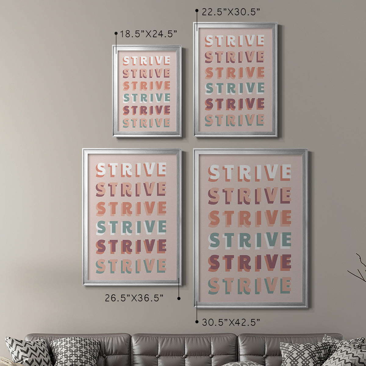 Strive - Modern Framed Canvas Print