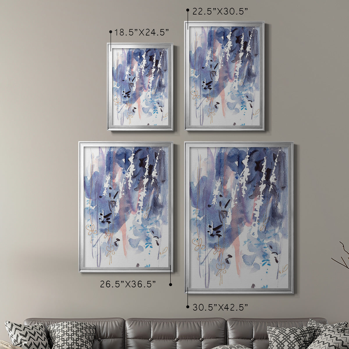 Late Night Breeze III - Modern Framed Canvas Print