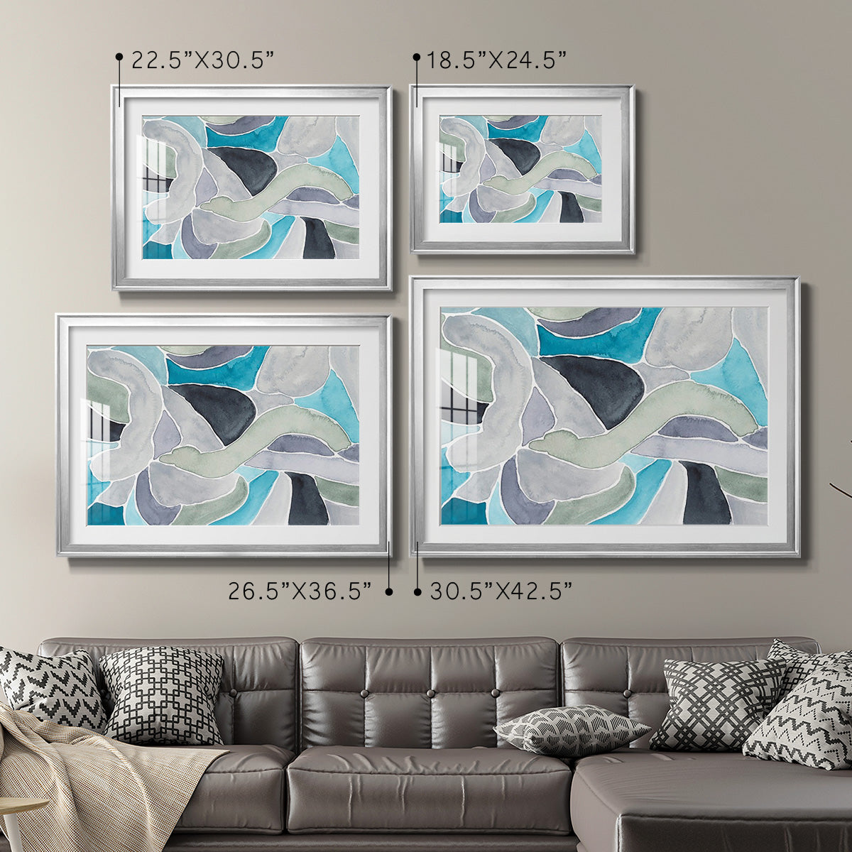 Subtle Billows II - Modern Framed Art Print