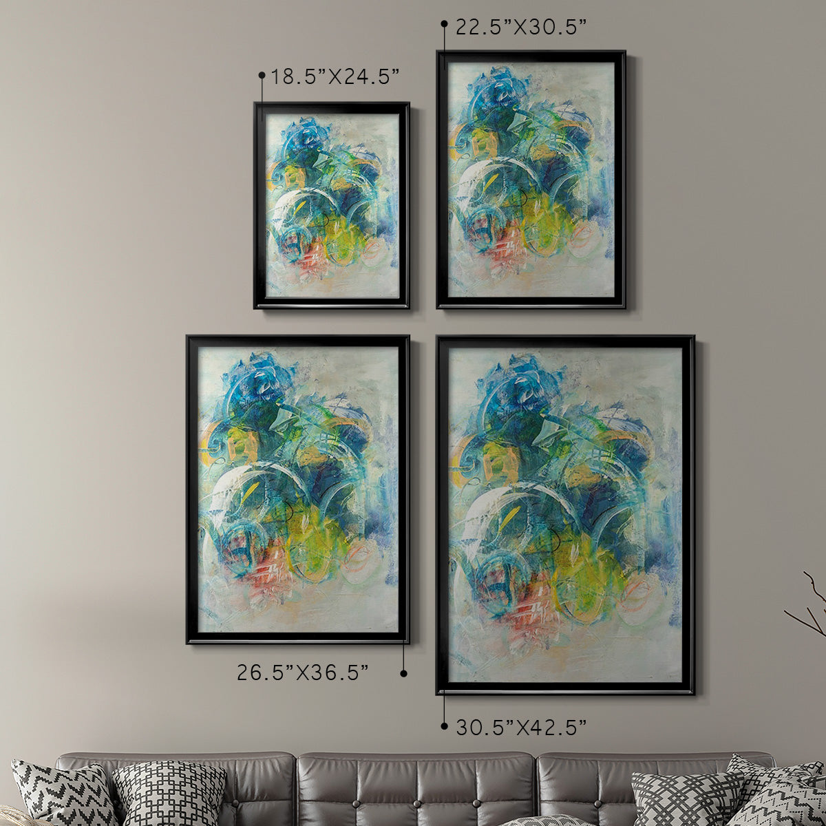 Silent Energy I - Modern Framed Canvas Print