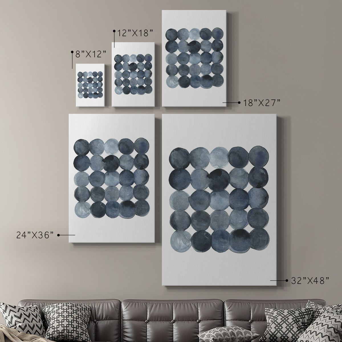 Blue Grey Density I Premium Gallery Wrapped Canvas - Ready to Hang