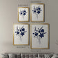 Indigo Sketch Bouquet I - Modern Framed Canvas Print