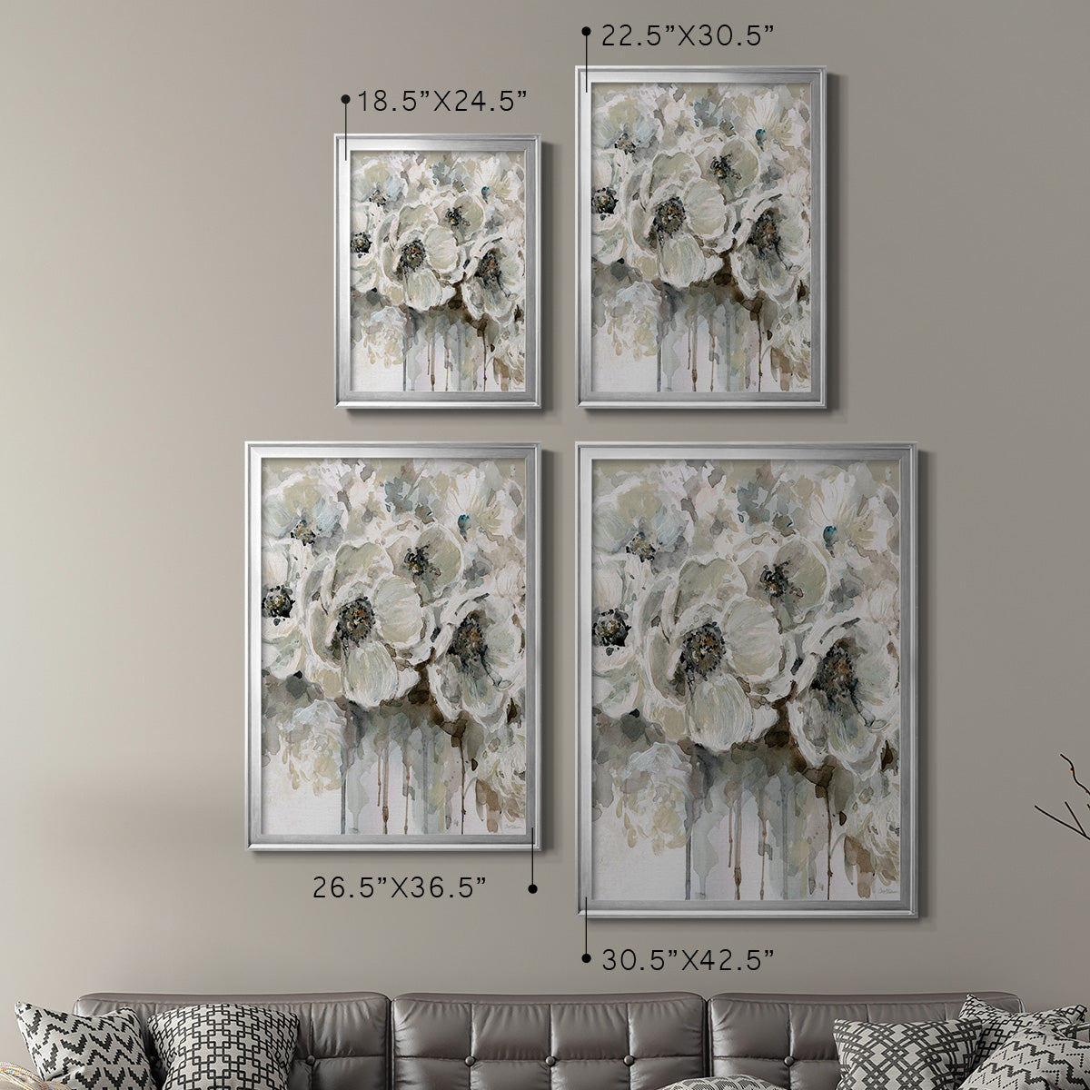 Soft Fragrance I - Modern Framed Canvas Print