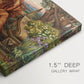 Canvas art print of a distressed figure surrounded by flames and torment in symbolic hell scene, highlighting texture and gallery-wrapped edges