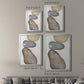 River Rocks Contour II - Modern Framed Canvas Print