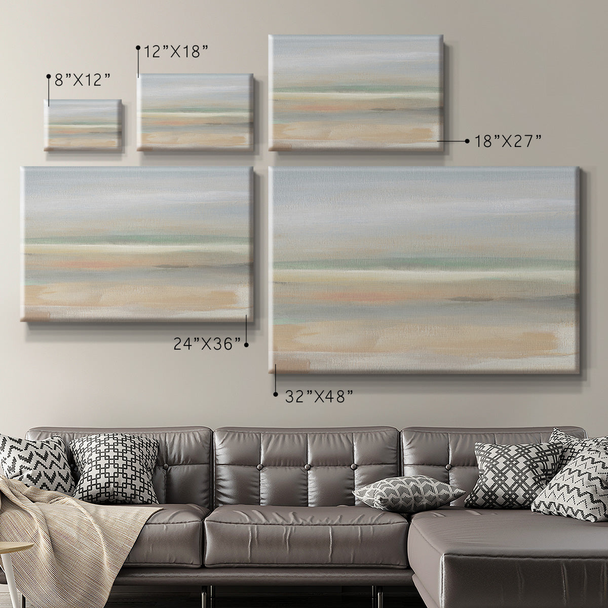 Soft Far Field Premium Gallery Wrapped Canvas - Ready to Hang