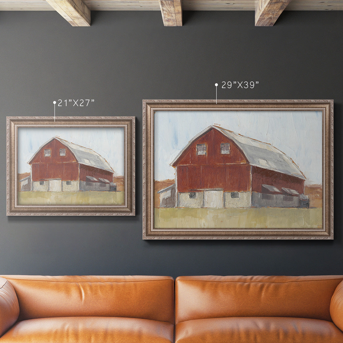 Rustic Red Barn II Premium Framed Canvas- Ready to Hang