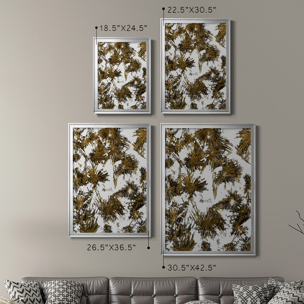 Fireworks - Modern Framed Canvas Print