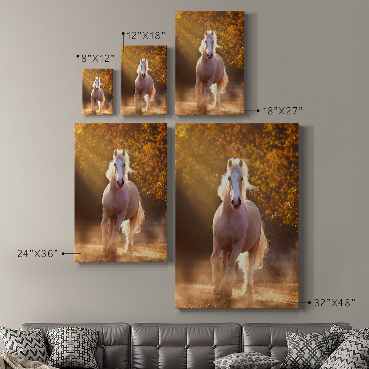 Horse Motion VIII Premium Gallery Wrapped Canvas - Ready to Hang