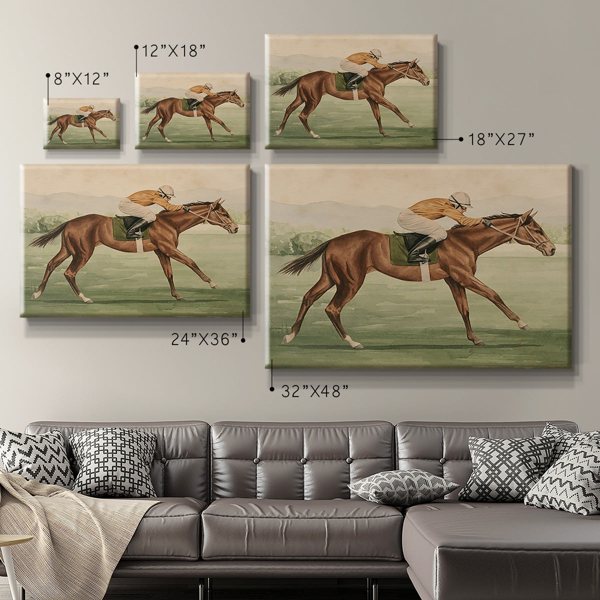 Vintage Equestrian II Premium Gallery Wrapped Canvas - Ready to Hang