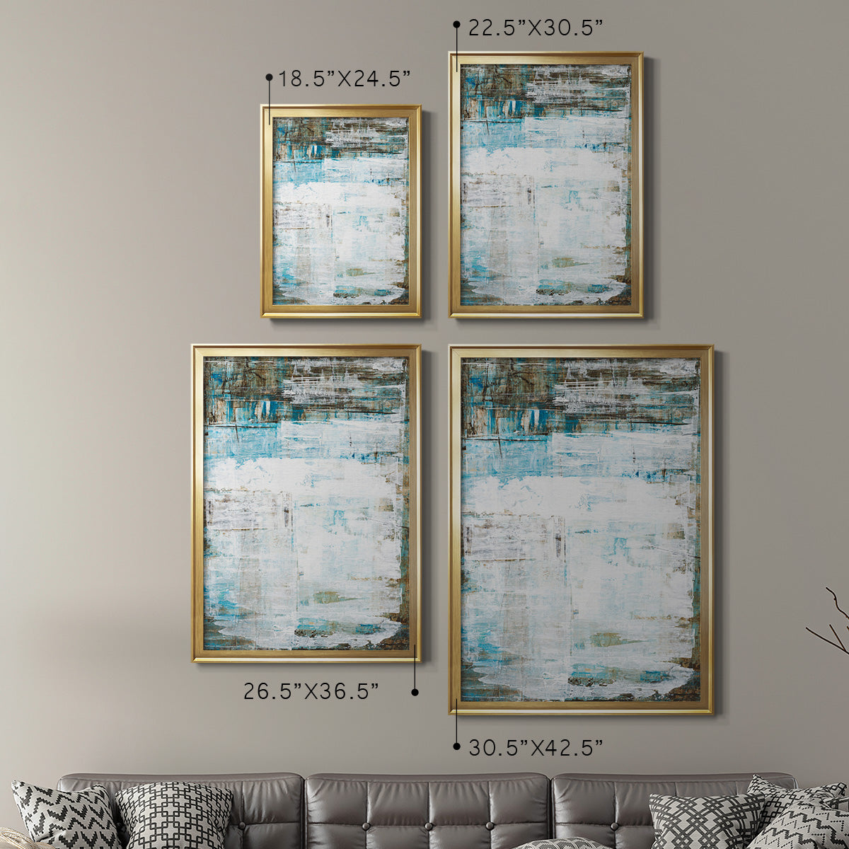 Beach Glass - Modern Framed Canvas Print