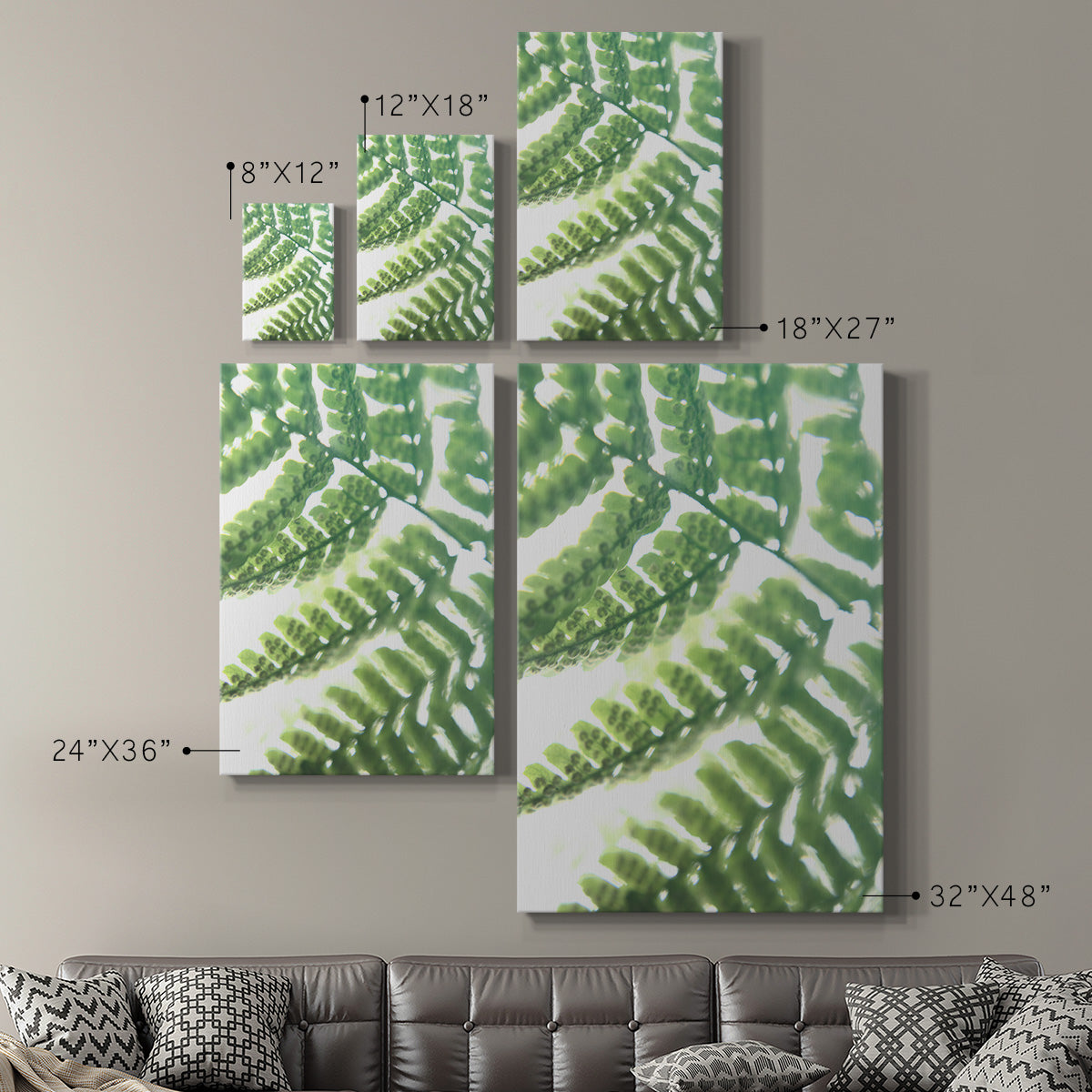 UA Fern Glow II Premium Gallery Wrapped Canvas - Ready to Hang