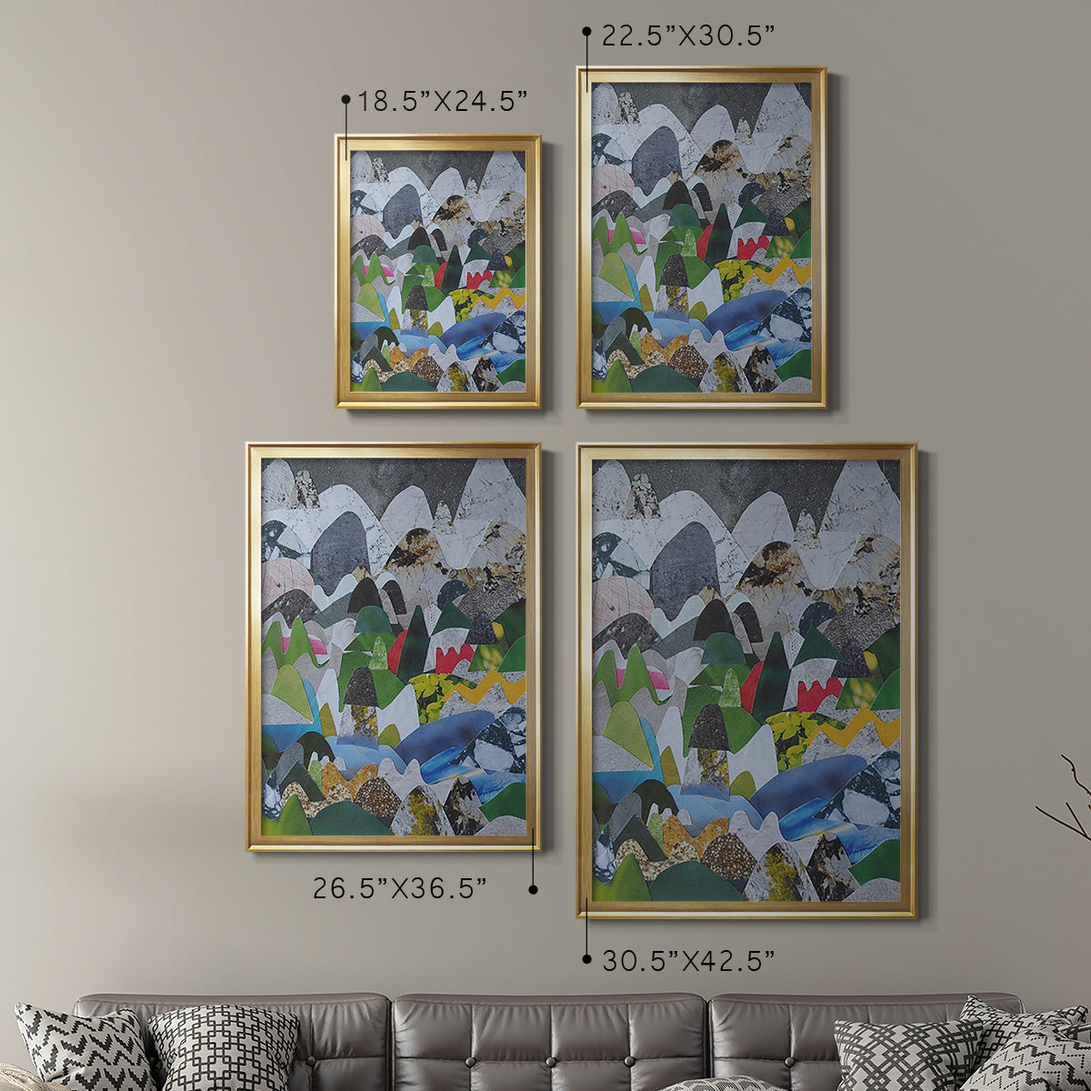 High Sierras - Modern Framed Canvas Print