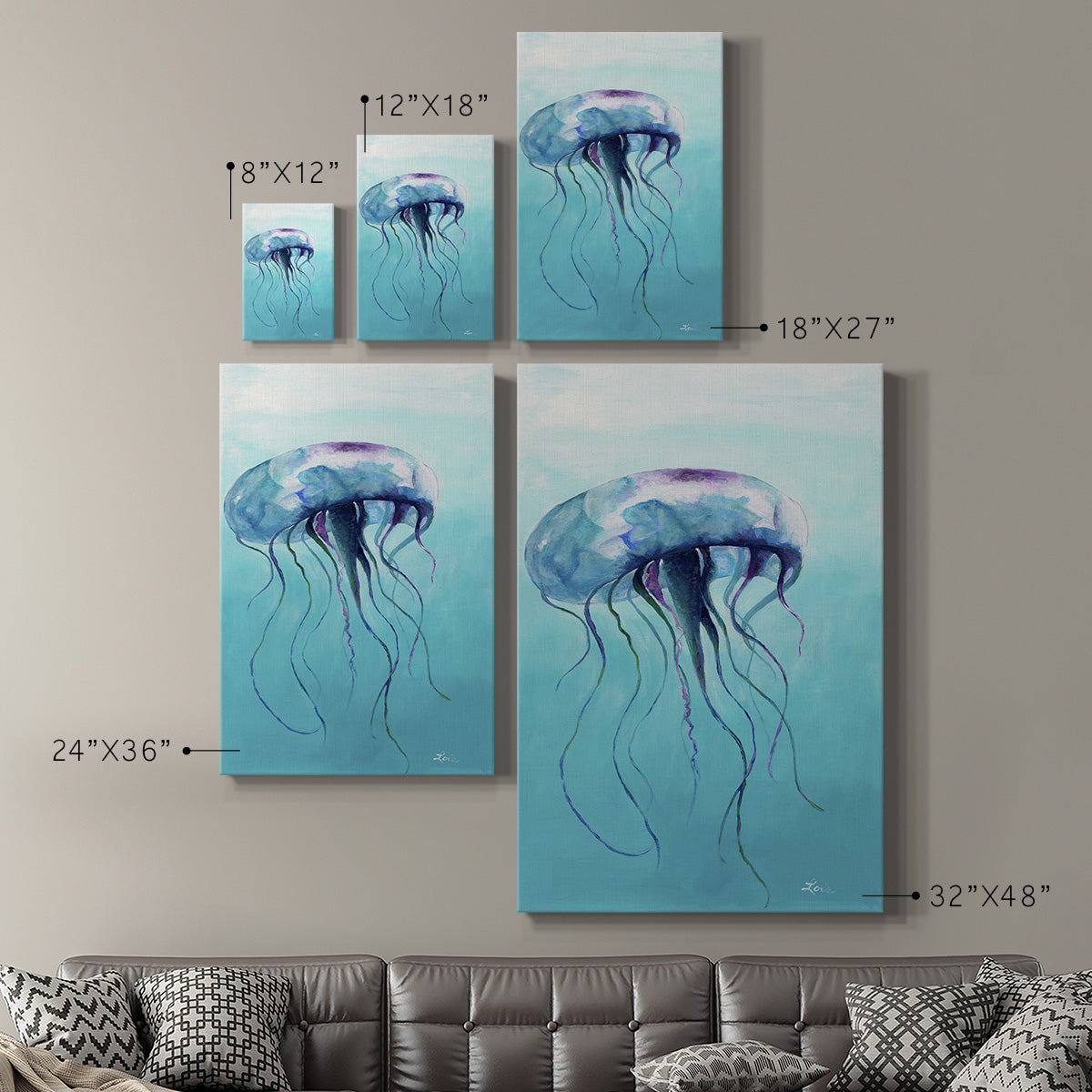 Jelly Fish - Canvas Art Print