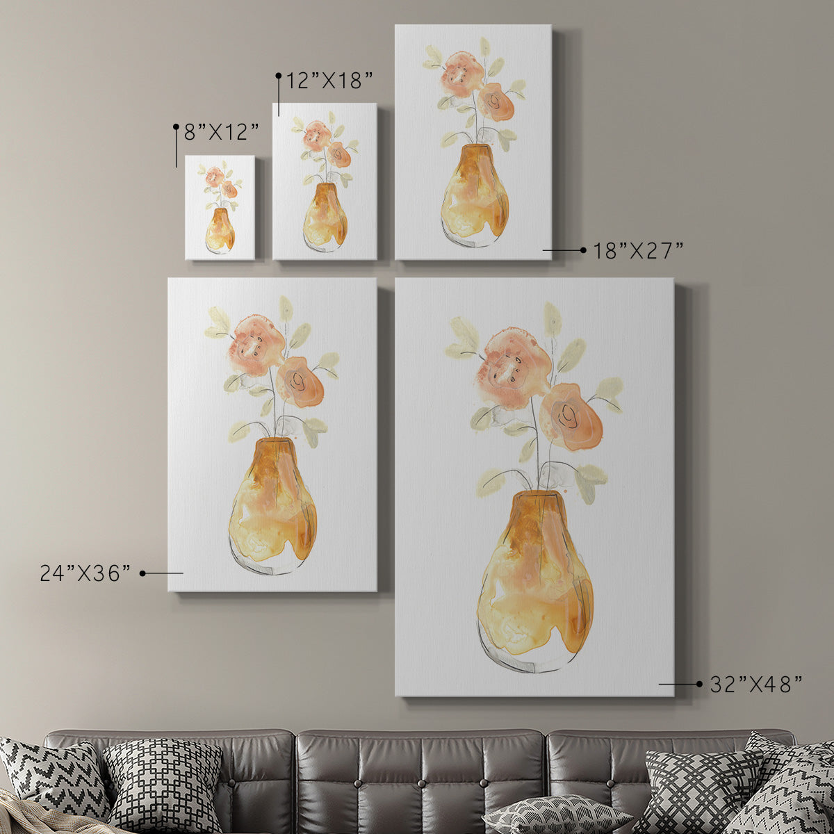 Blossom Pop Study II Premium Gallery Wrapped Canvas - Ready to Hang