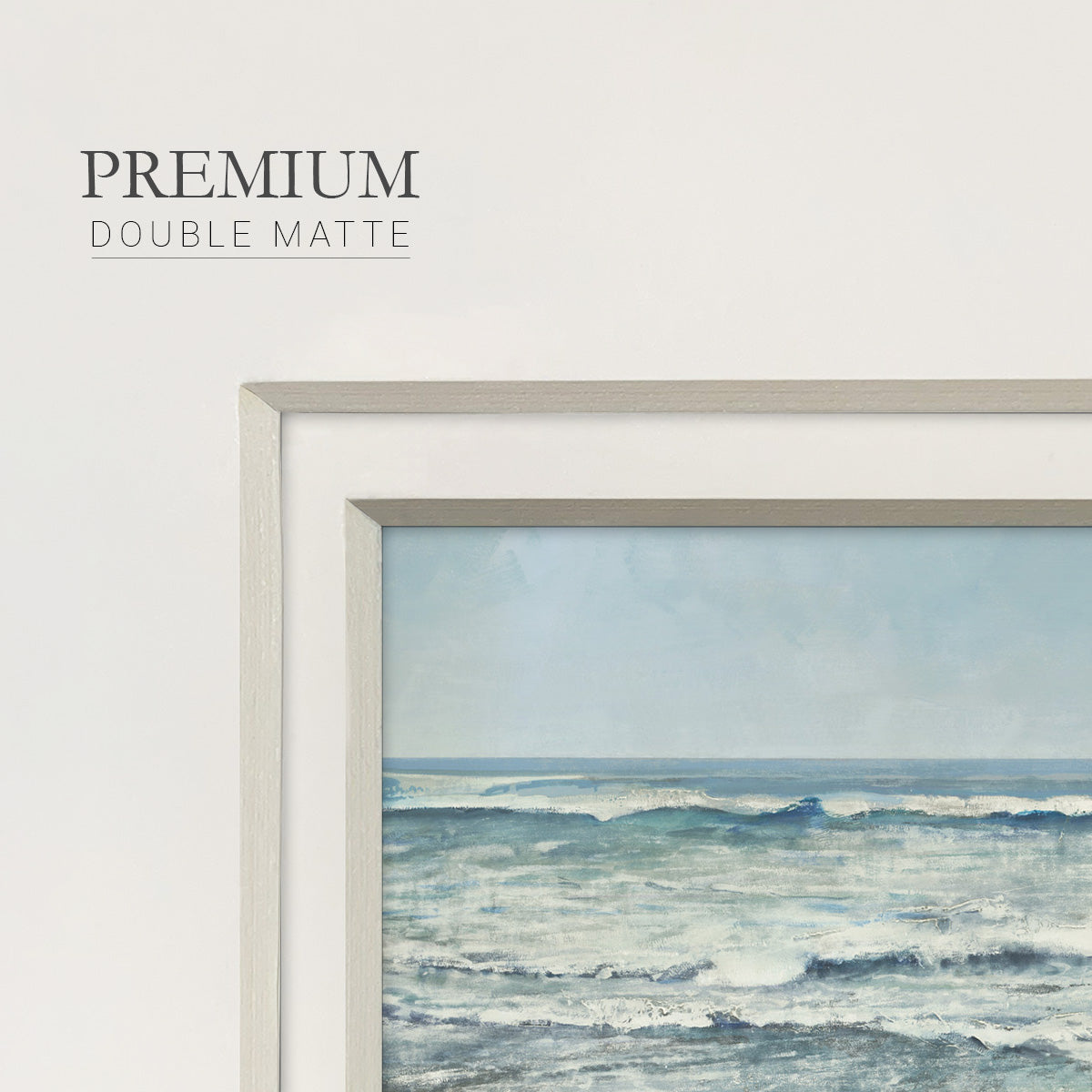 BEACHCOMBING Premium Framed Print Double Matboard